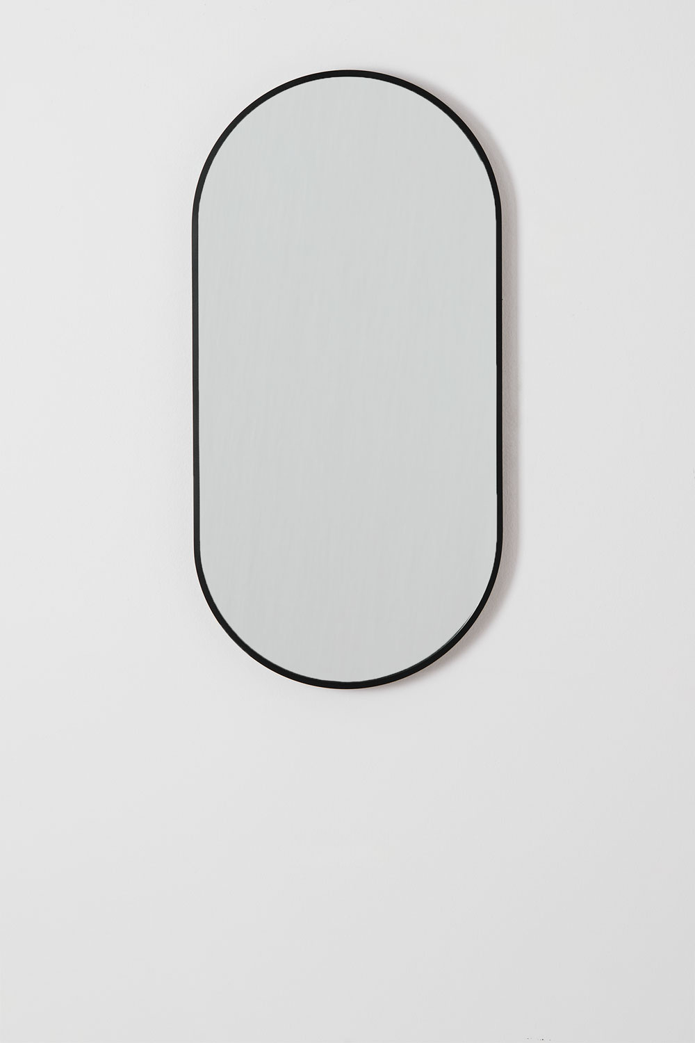 Specchio da parete ovale in alluminio (35x70 cm) Elbert