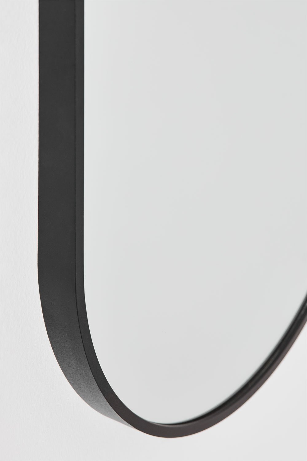 Specchio da parete ovale in alluminio (35x70 cm) Elbert