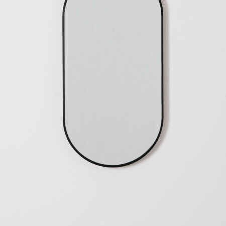 Specchio da parete ovale in alluminio (35x70 cm) Elbert
