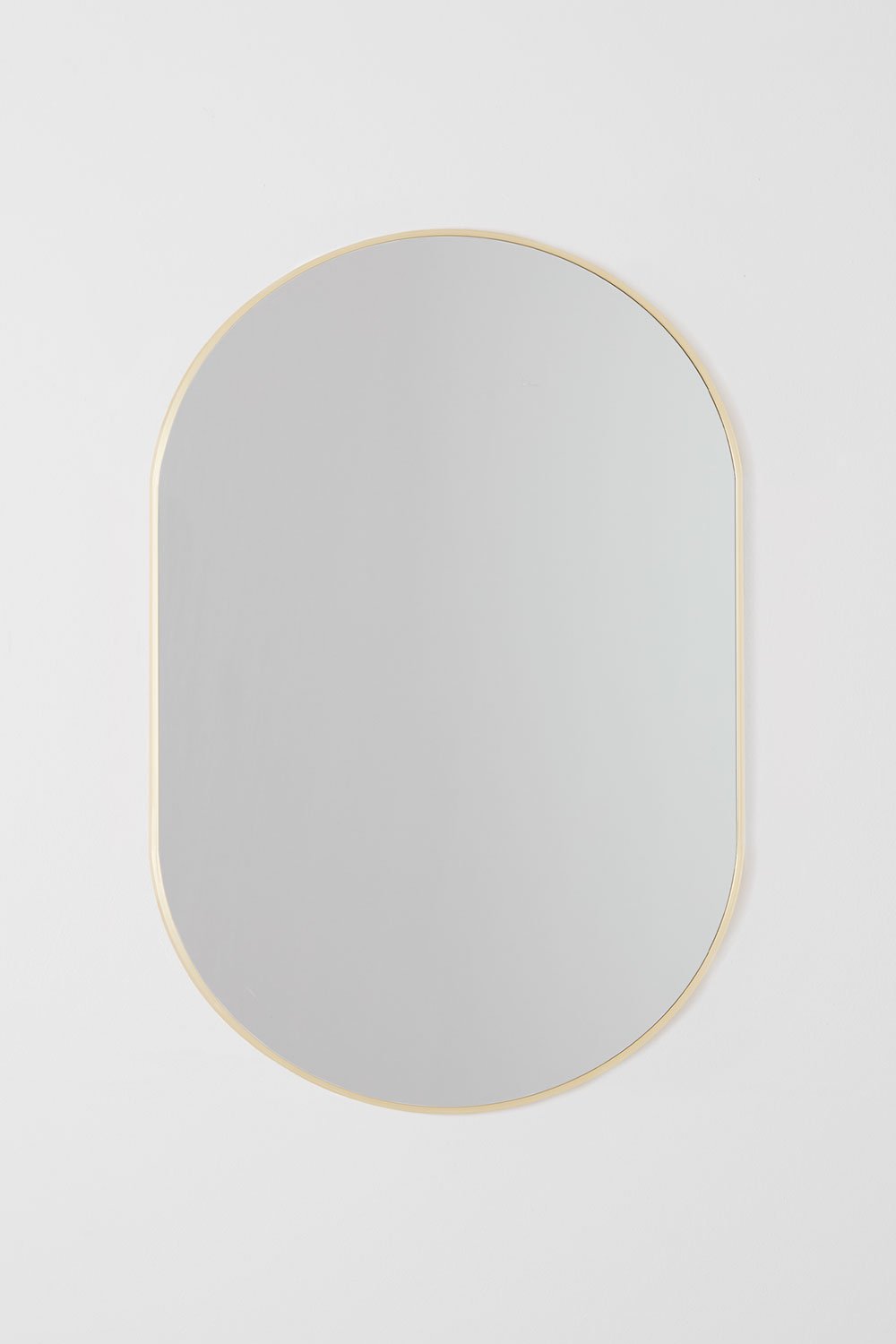 Specchio da parete ovale in alluminio (60x90 cm) Draves