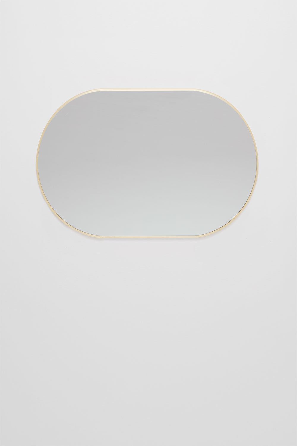 Specchio da parete ovale in alluminio (60x90 cm) Draves