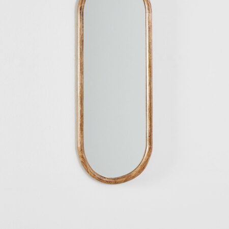 Specchio da parete ovale in legno di mango (28x77 cm) Courel