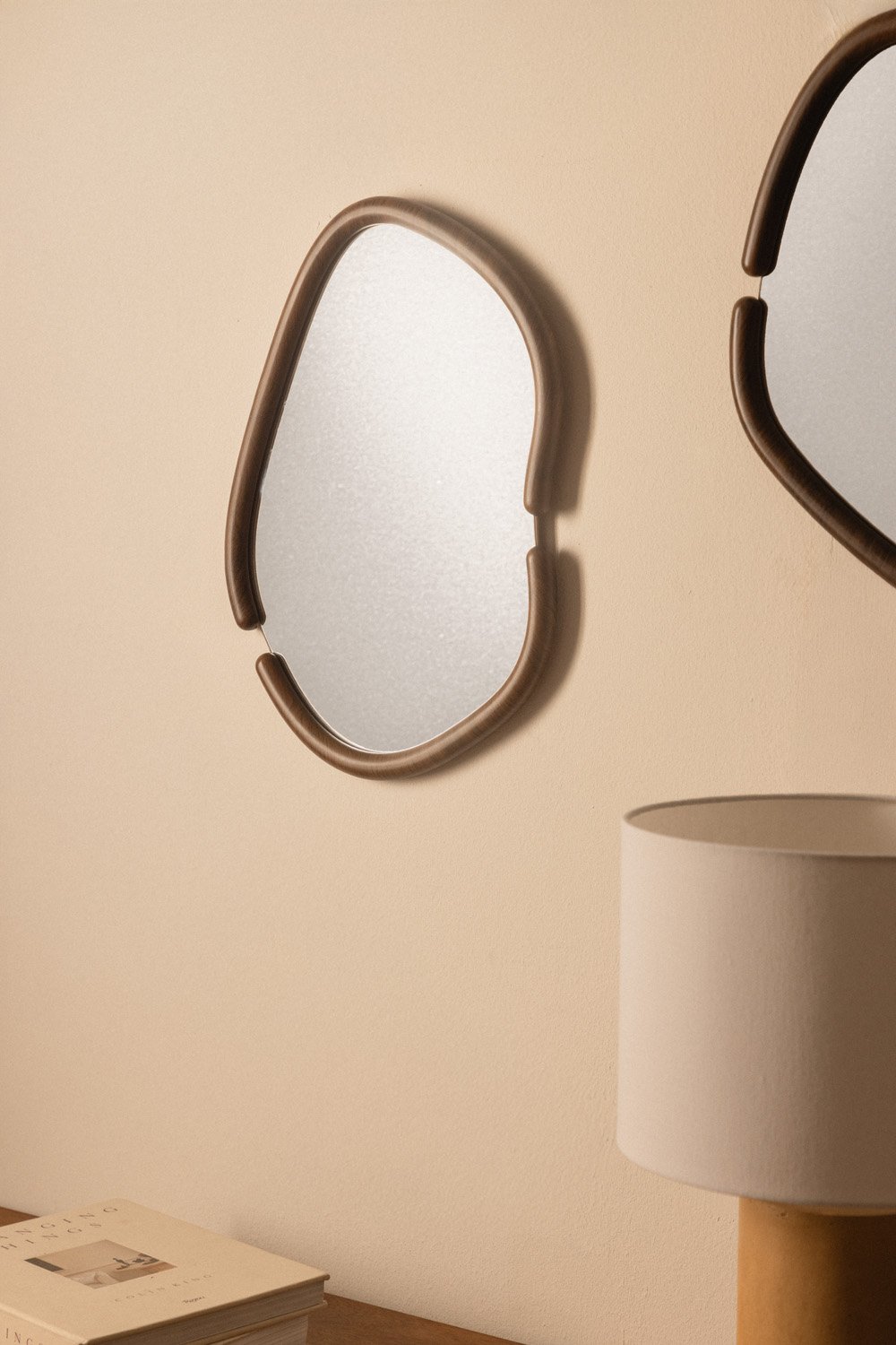 Specchio da parete ovale in MDF Vixidel
