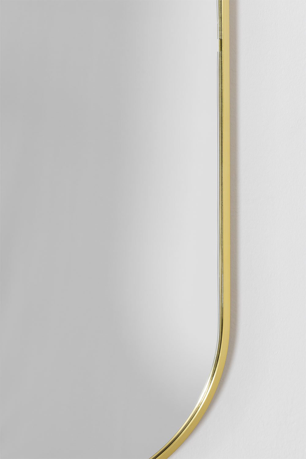 Specchio da parete ovale in metallo Elsie Gold