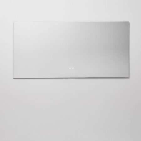 Specchio da parete rettangolare da bagno con luce LED e antiappannamento (160x75 cm) Jorvi