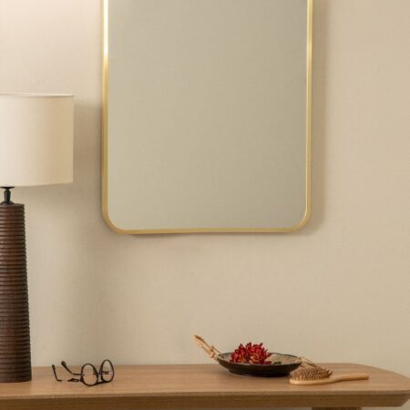 Specchio da parete rettangolare in alluminio (50x70 cm) Tuluise