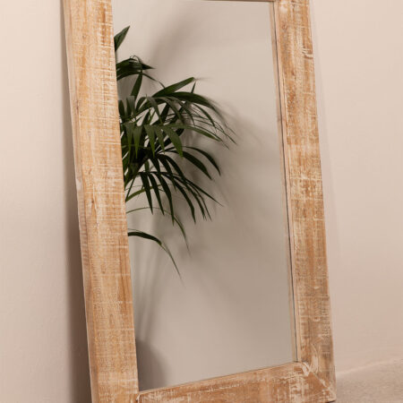 Specchio da parete rettangolare in legno (120x80 cm) Vuipo