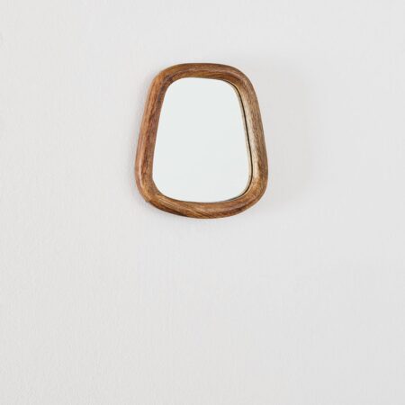 Specchio da parete rettangolare in legno di mango (19x22 cm) Gabael Design