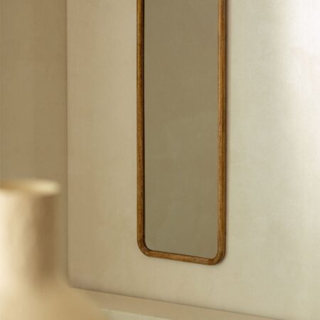 Specchio da parete rettangolare 35x115 cm in legno di mango Mirtzia