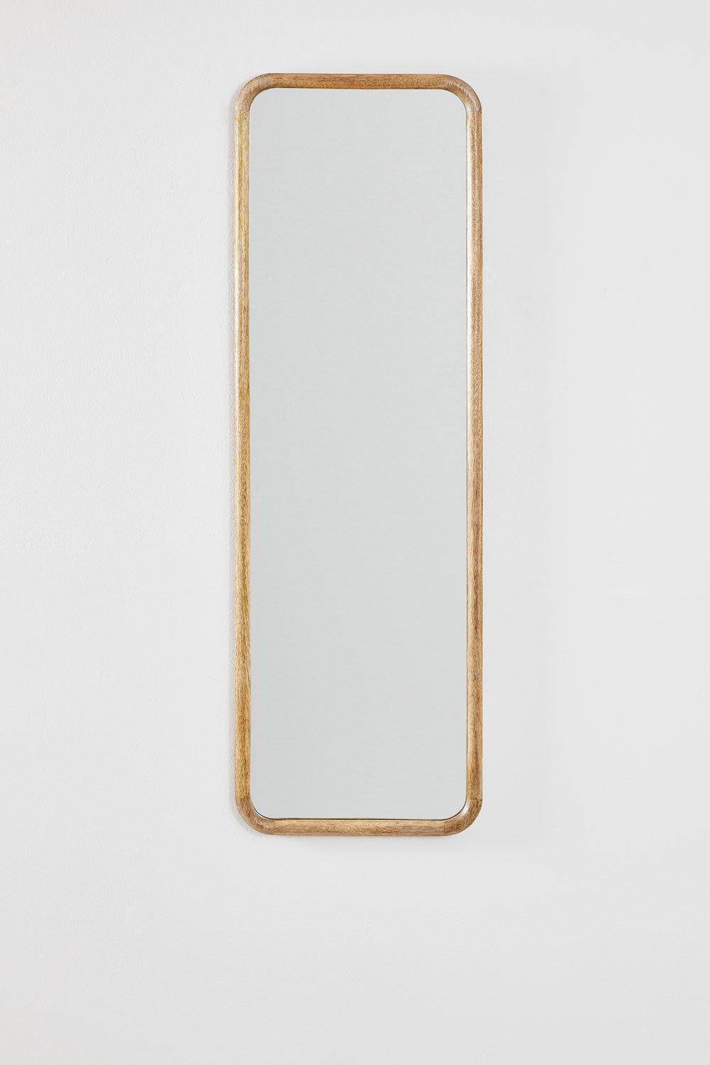Specchio da parete rettangolare 35x115 cm in legno di mango Mirtzia