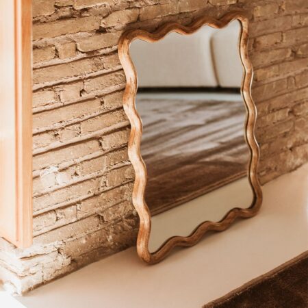 Specchio da parete rettangolare in legno di mango (48x62 cm) Gilliam