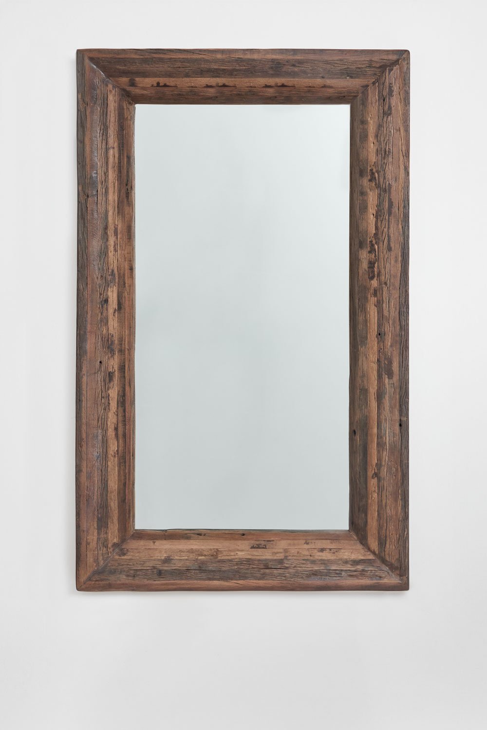 Specchio da parete rettangolare Juvira in legno riciclato
