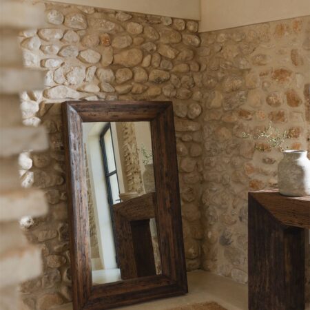Specchio da parete rettangolare Juvira in legno riciclato