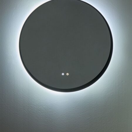 Specchio da parete rotondo da bagno con luce LED e antiappannamento (Ø80 cm) Kimacs