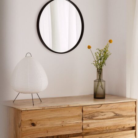 Specchio da parete rotondo in ferro (Ø45 cm) Oliverton