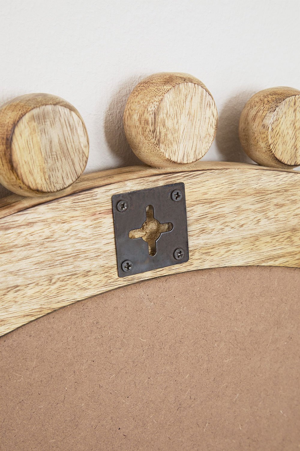 Specchio da parete rotondo in legno di mango (Ø80 cm) Joey
