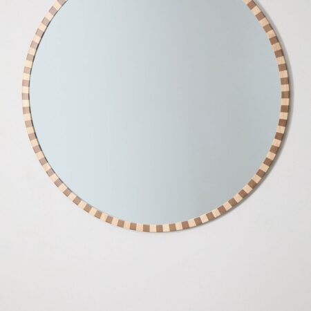 Specchio da parete rotondo in legno di rovere (Ø110 cm) Sapeira