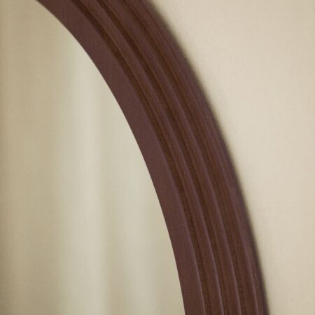 Specchio da parete rotondo in legno di rovere (Ø75 cm) Ozande