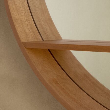 Specchio da parete rotondo in legno (Ø80 cm) Benat