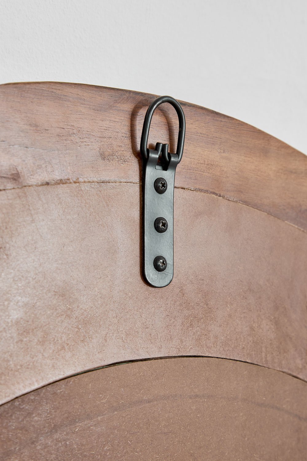 Specchio da parete rotondo in legno riciclato Ø90 cm Malbork