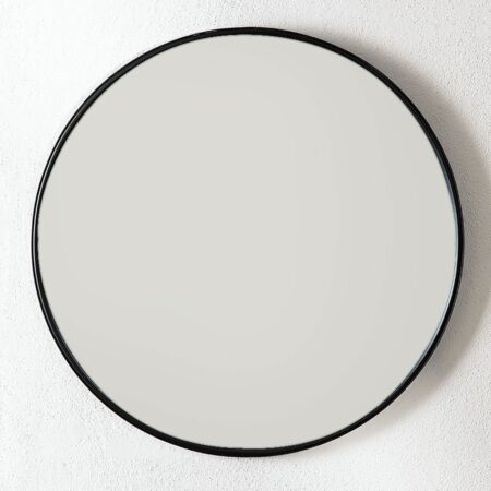 Specchio da parete rotondo Ø50 cm per bagno in ferro Alnie