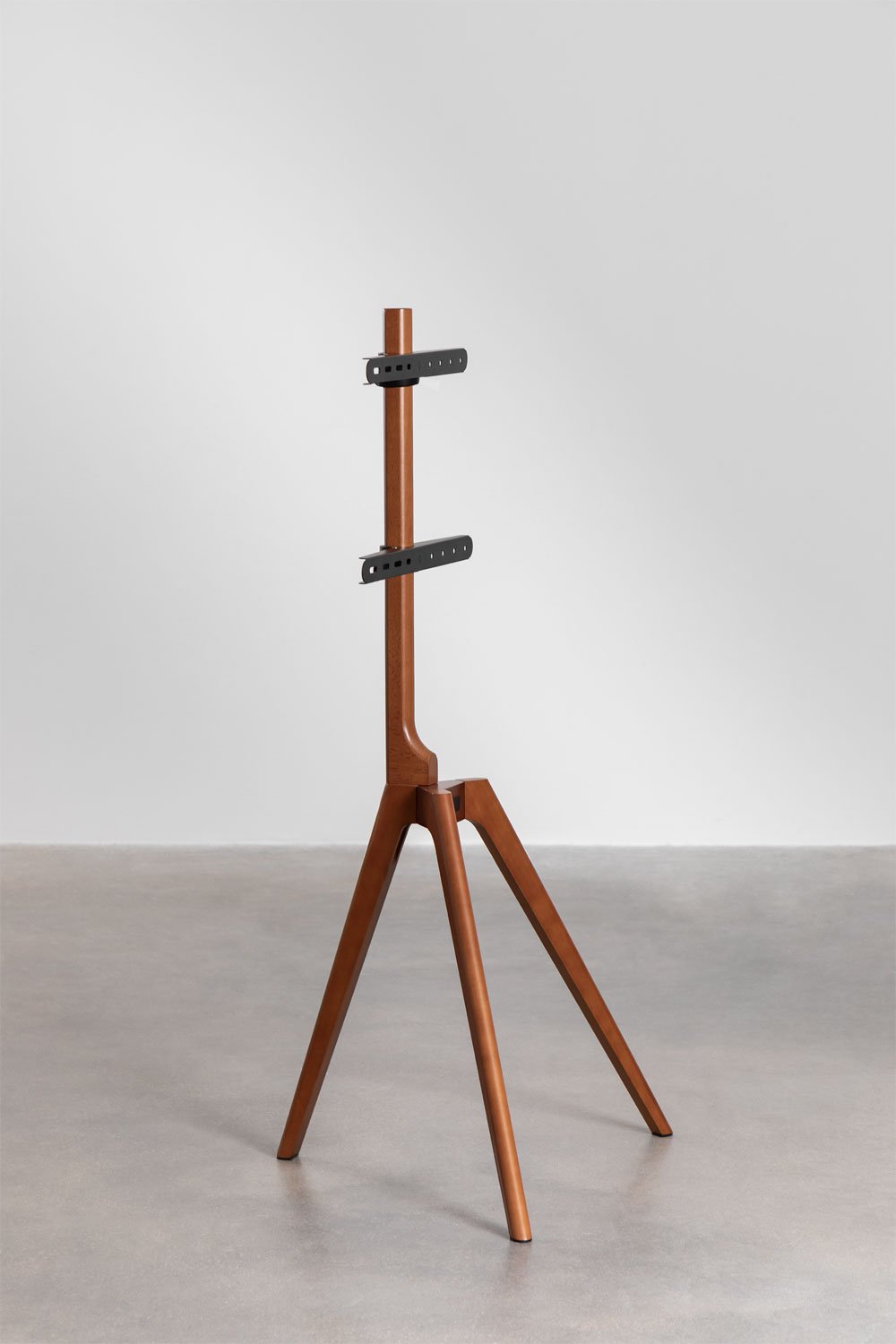 Supporto Treppiede per TV in Acciaio e Legno Curtiz