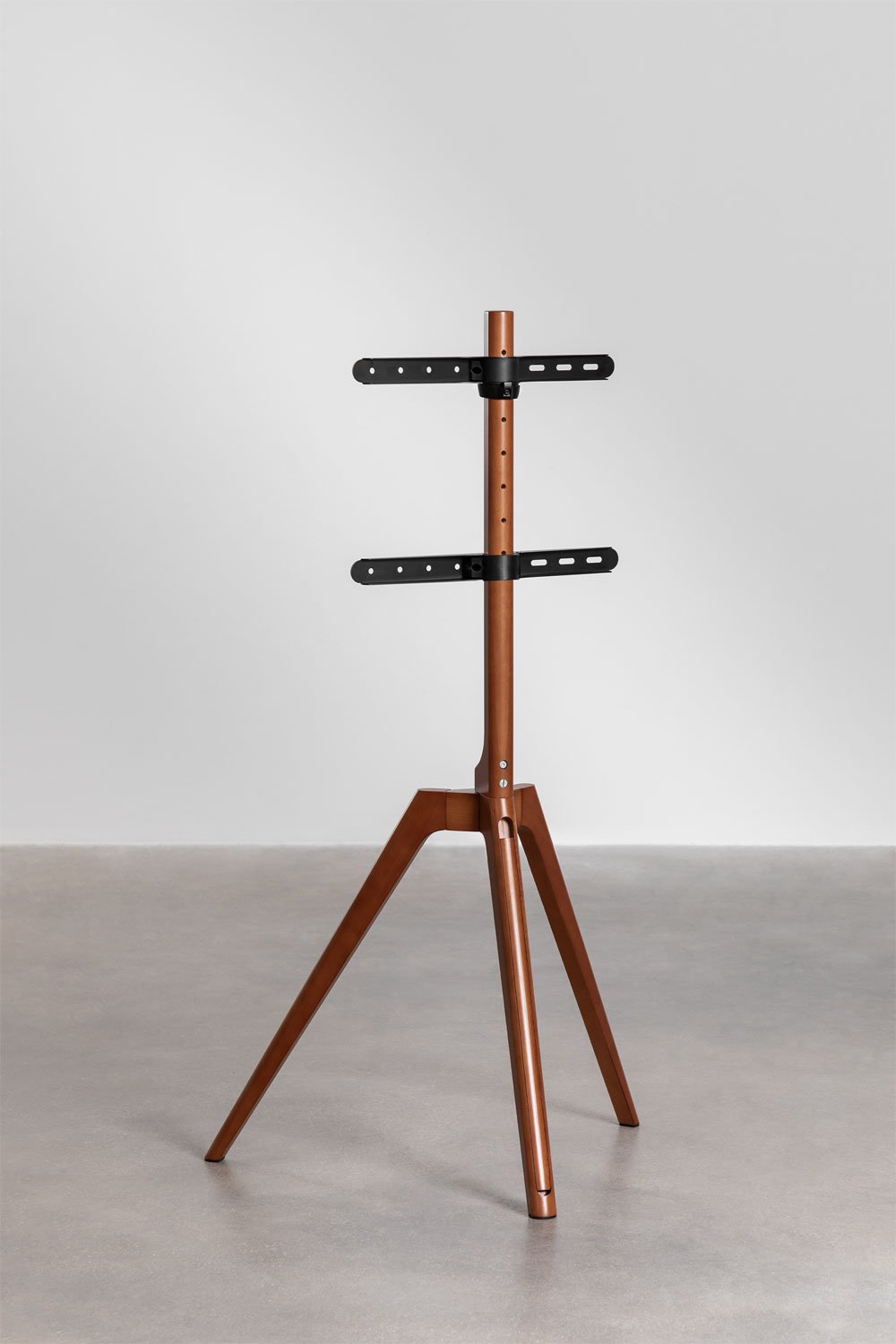 Supporto Treppiede per TV in Acciaio e Legno Curtiz