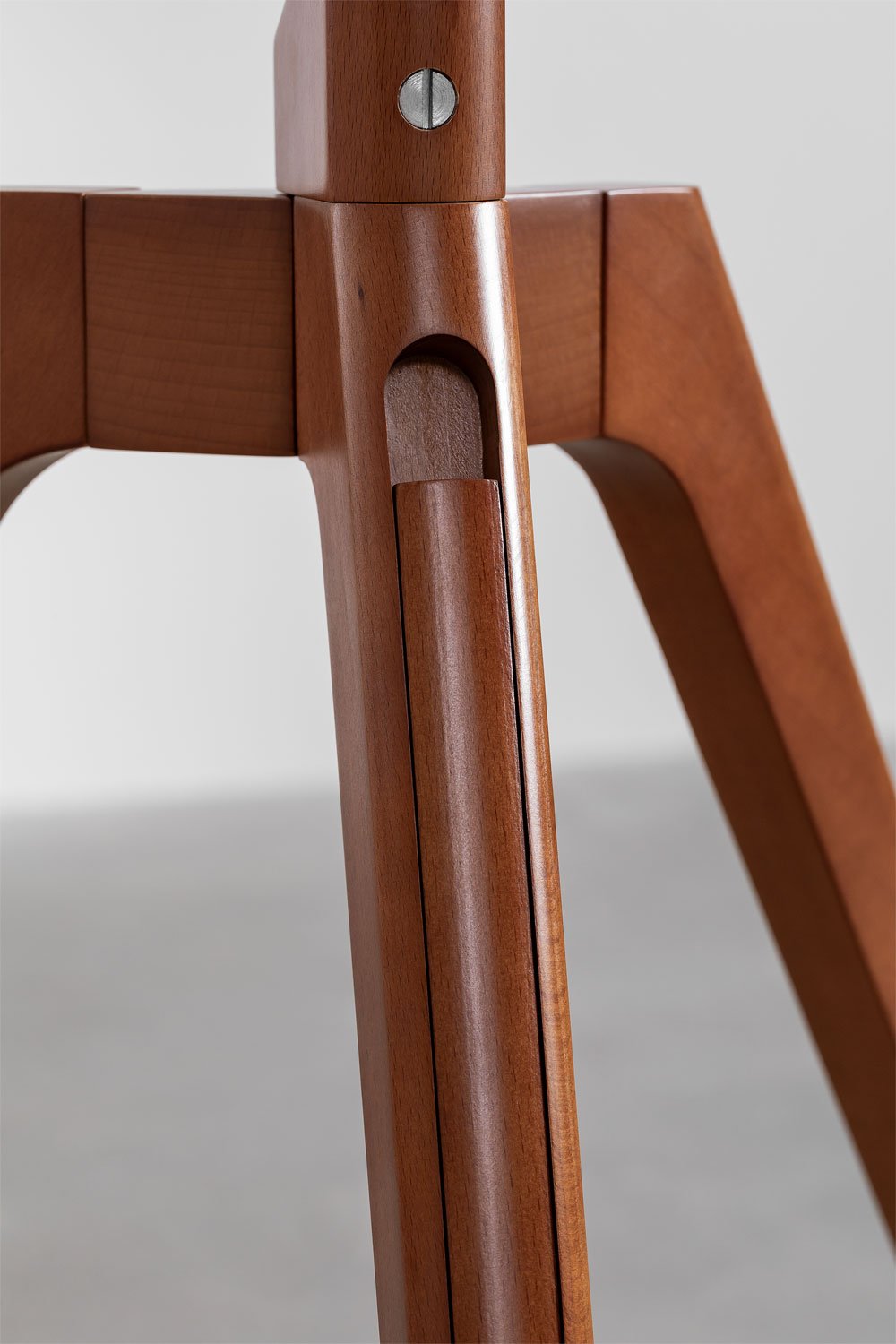 Supporto Treppiede per TV in Acciaio e Legno Curtiz