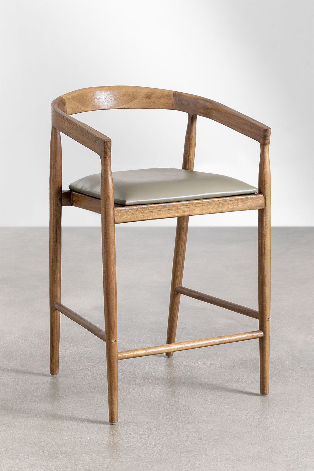 Sgabello alto in pelle (70 cm) Visby