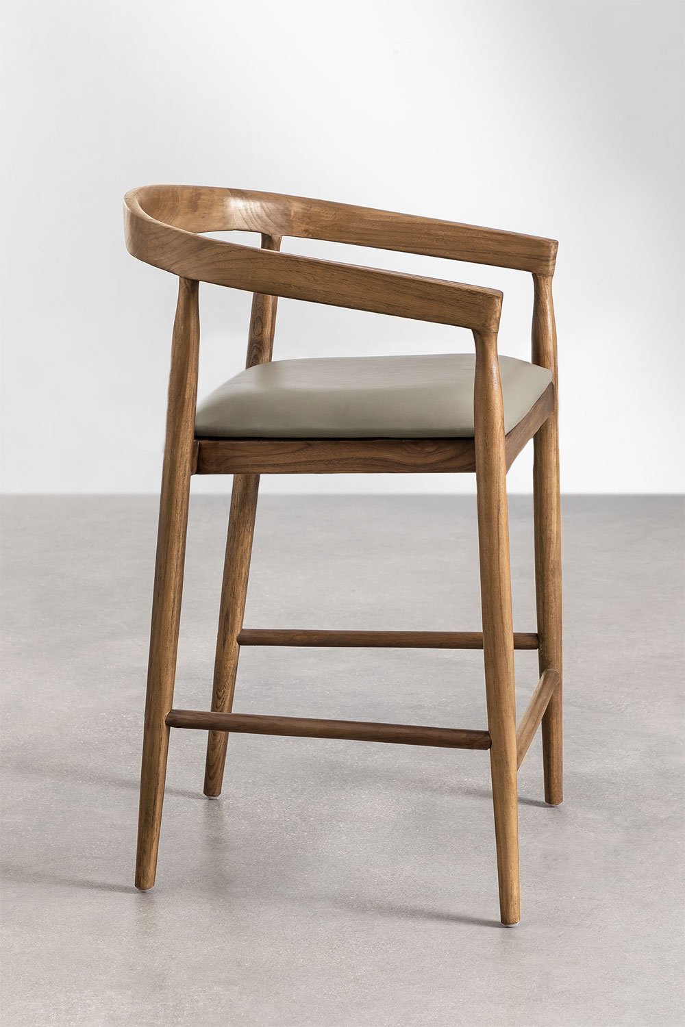 Sgabello alto in pelle (70 cm) Visby
