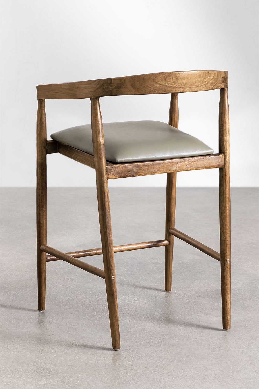 Sgabello alto in pelle (70 cm) Visby