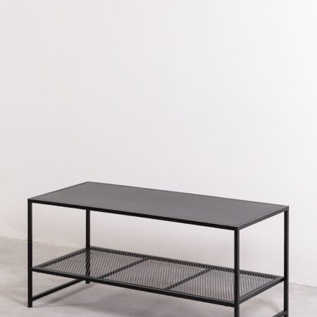 Tavolino rettangolare in acciaio (100x40 cm) Thura