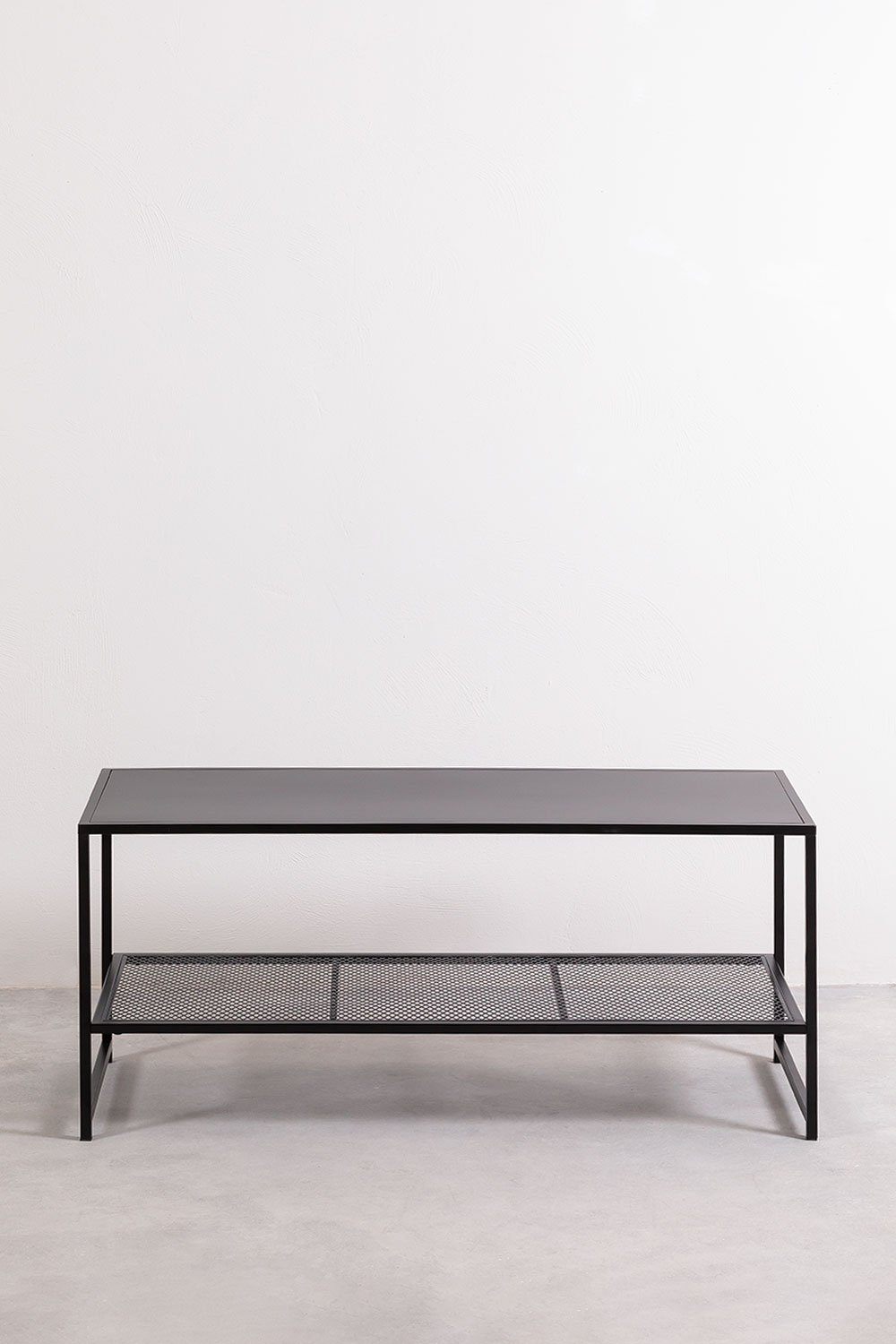 Tavolino rettangolare in acciaio (100x40 cm) Thura