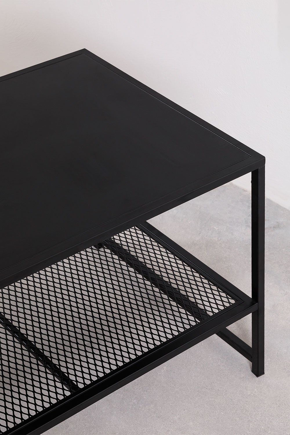Tavolino rettangolare in acciaio (100x40 cm) Thura