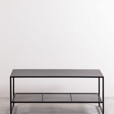 Tavolino rettangolare in acciaio (100x40 cm) Thura