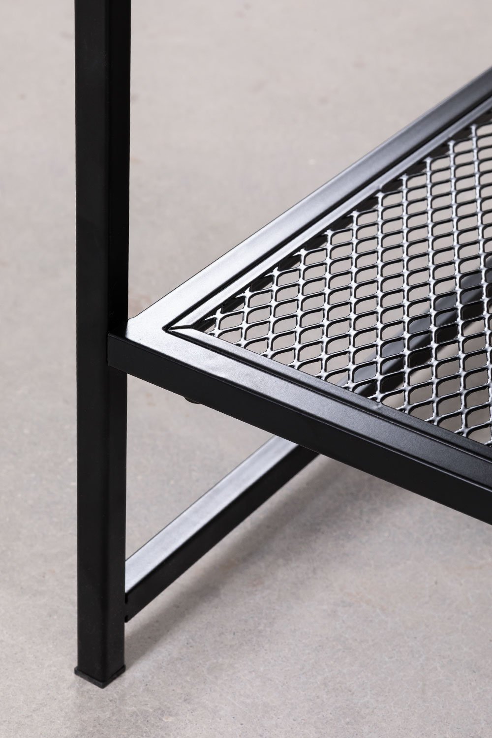 Tavolino rettangolare in acciaio (100x40 cm) Thura