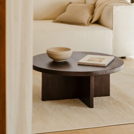 Tavolino da caffè in legno Mindi (Ø80 cm) Leidam