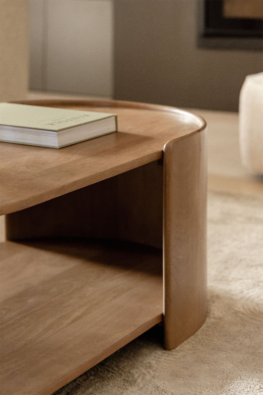 Tavolino da caffè ovale 110x60 cm in legno di mango Sidney