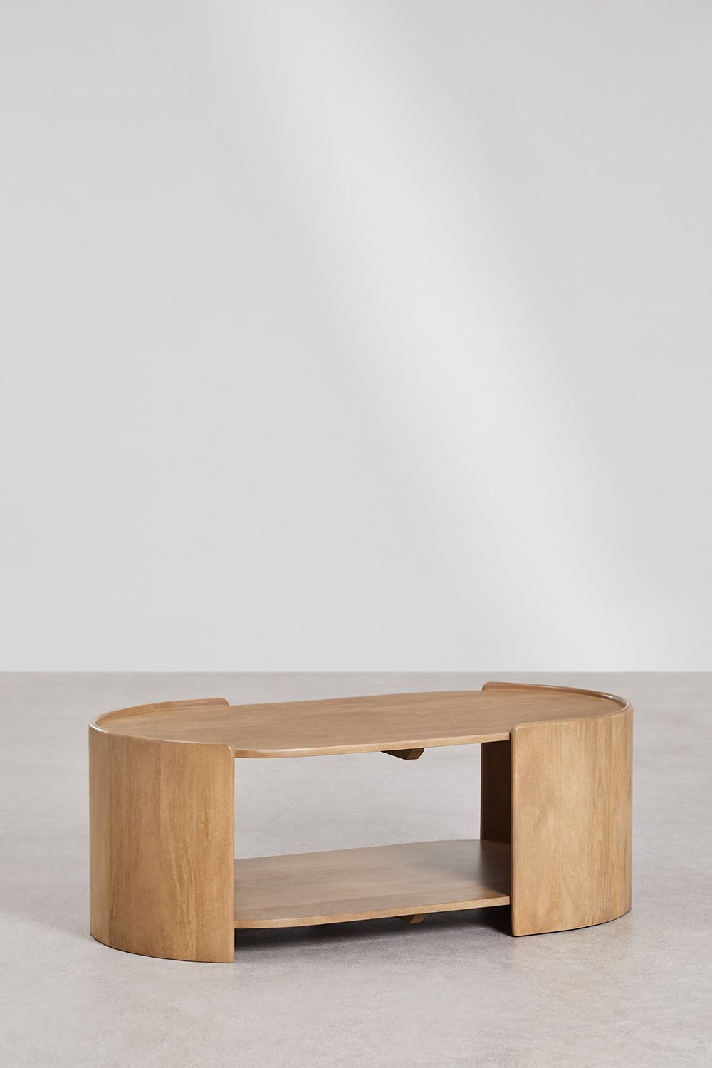 Tavolino da caffè ovale 110x60 cm in legno di mango Sidney