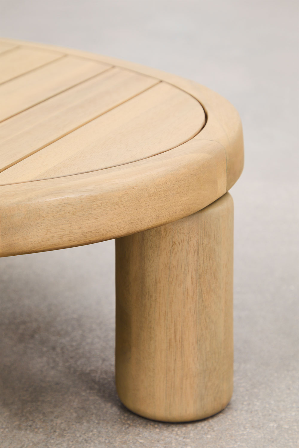 Tavolino ovale in legno di acacia 140x70 cm Jerome
