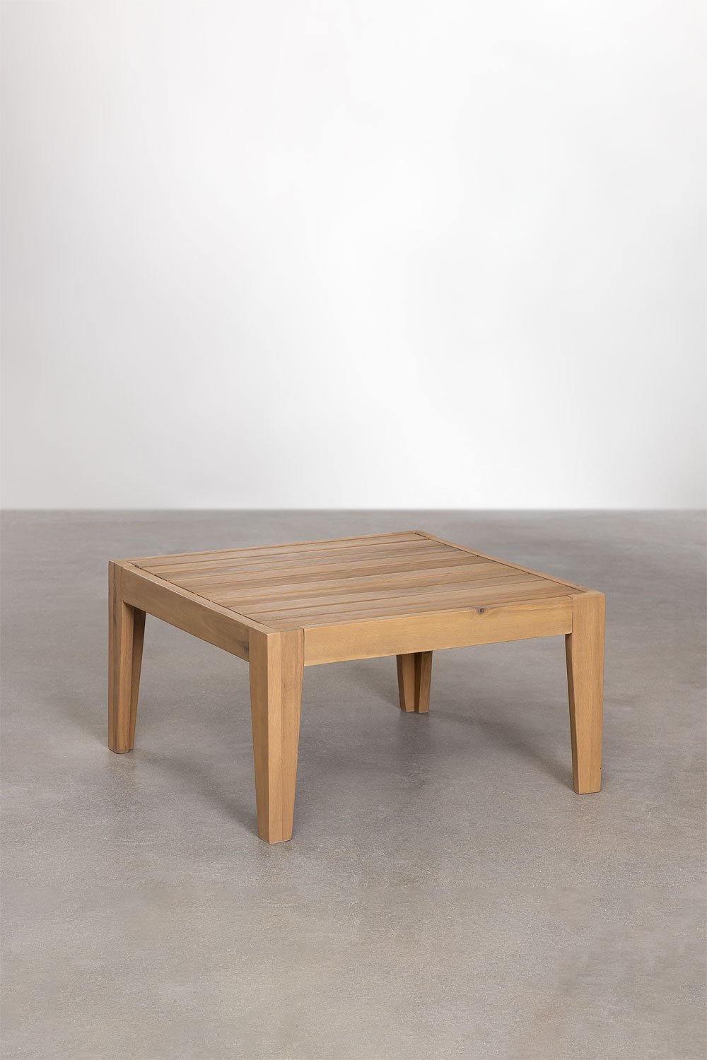 Tavolino da giardino quadrato 60x60 cm in legno di acacia Filips