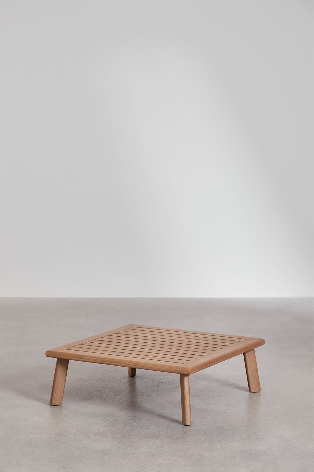 Tavolino da giardino quadrato 80x80 cm in legno di eucalipto Yaminsk