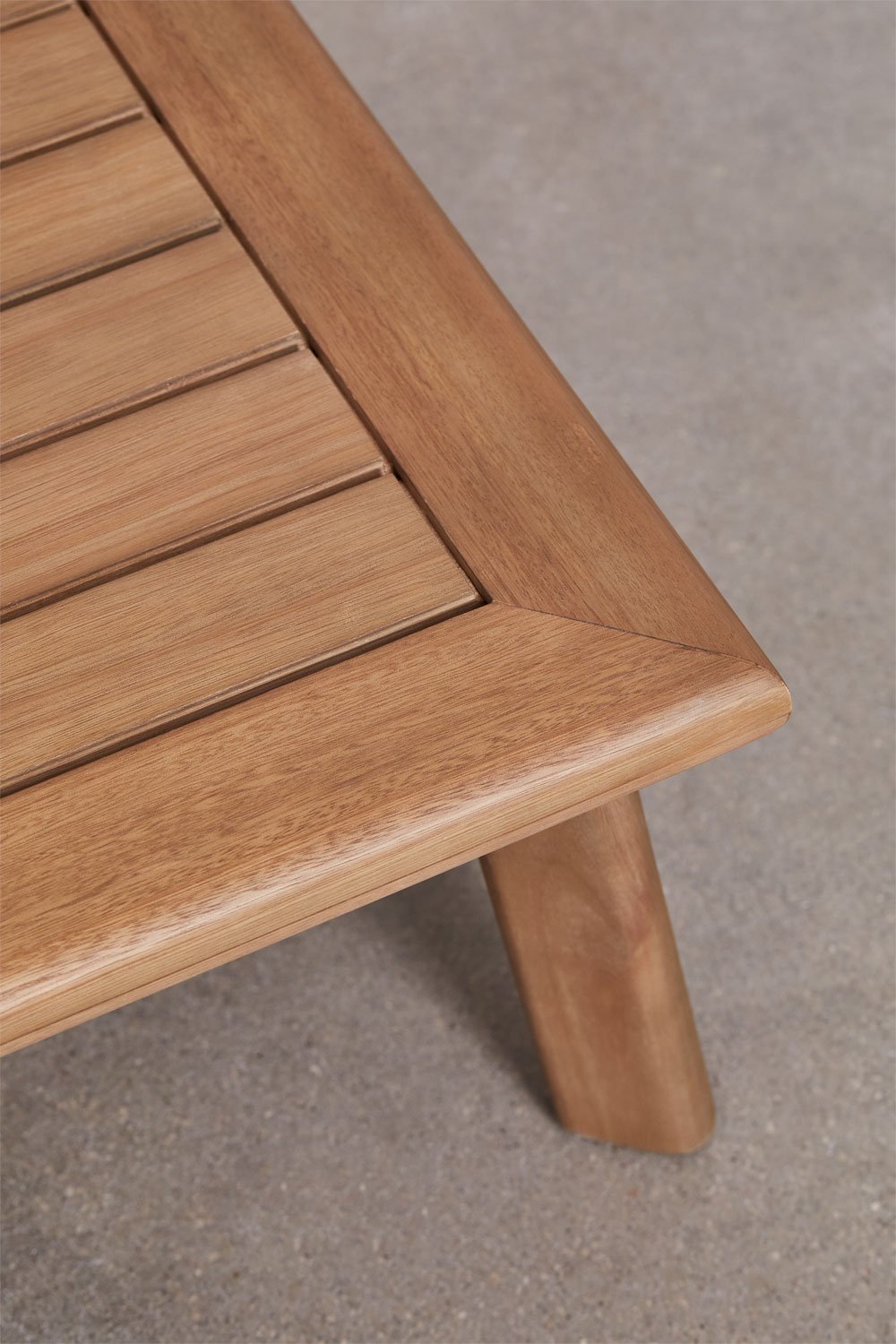 Tavolino da giardino quadrato 80x80 cm in legno di eucalipto Yaminsk