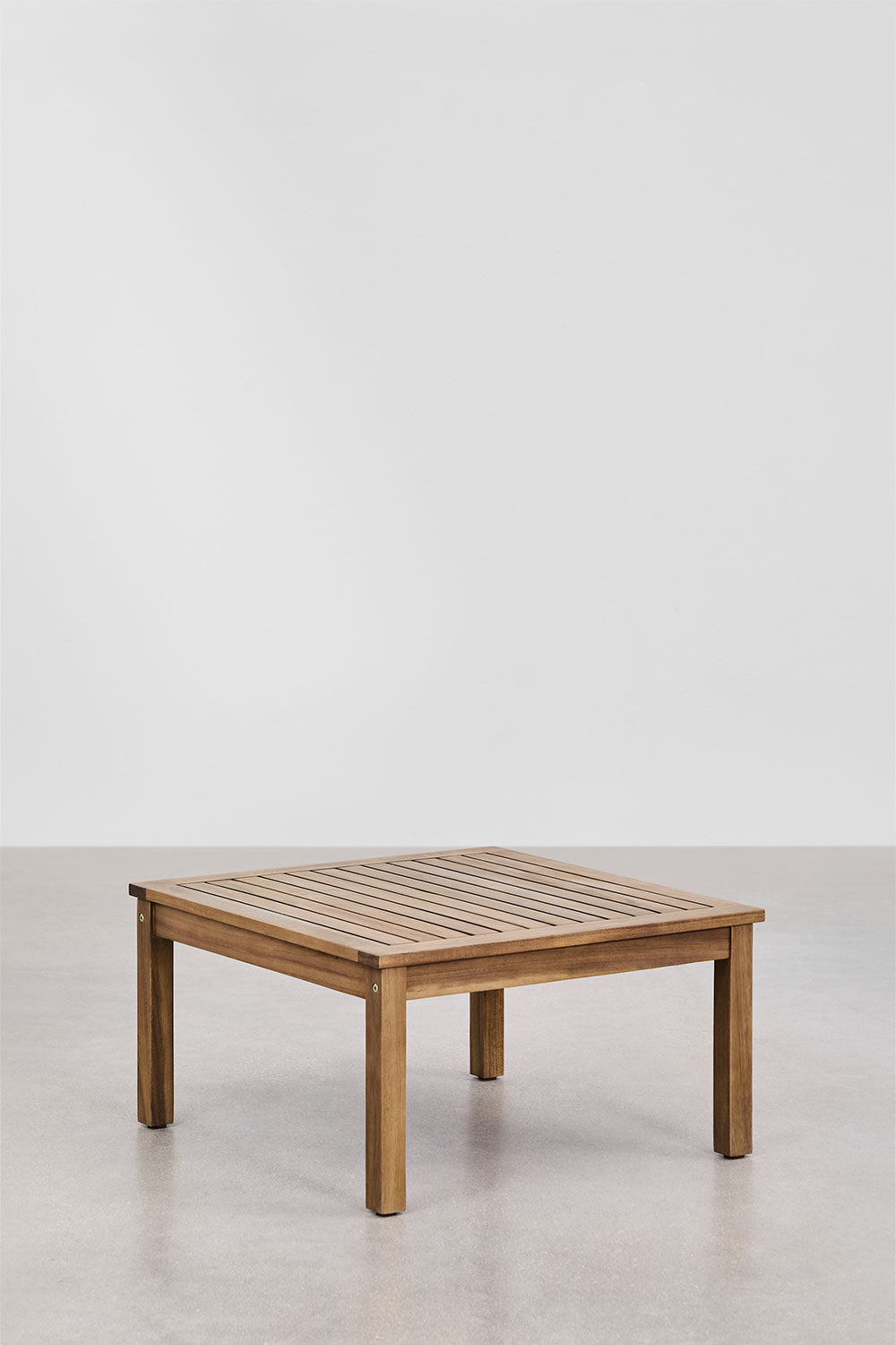 Tavolino da giardino quadrato 65x65 cm in legno di acacia Branson
