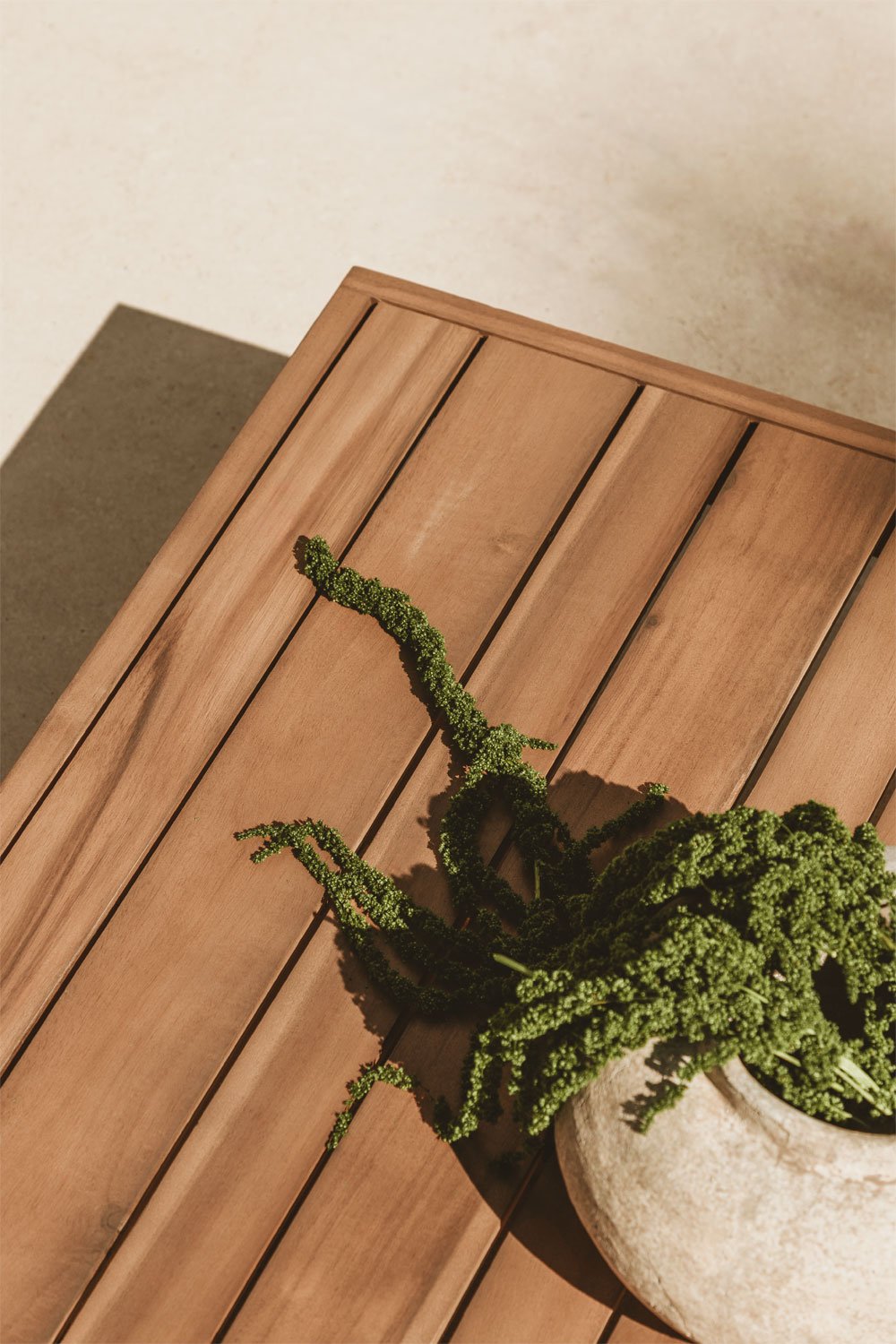 Tavolino da caffè quadrato da giardino Dailin 75x75cm in legno di acacia