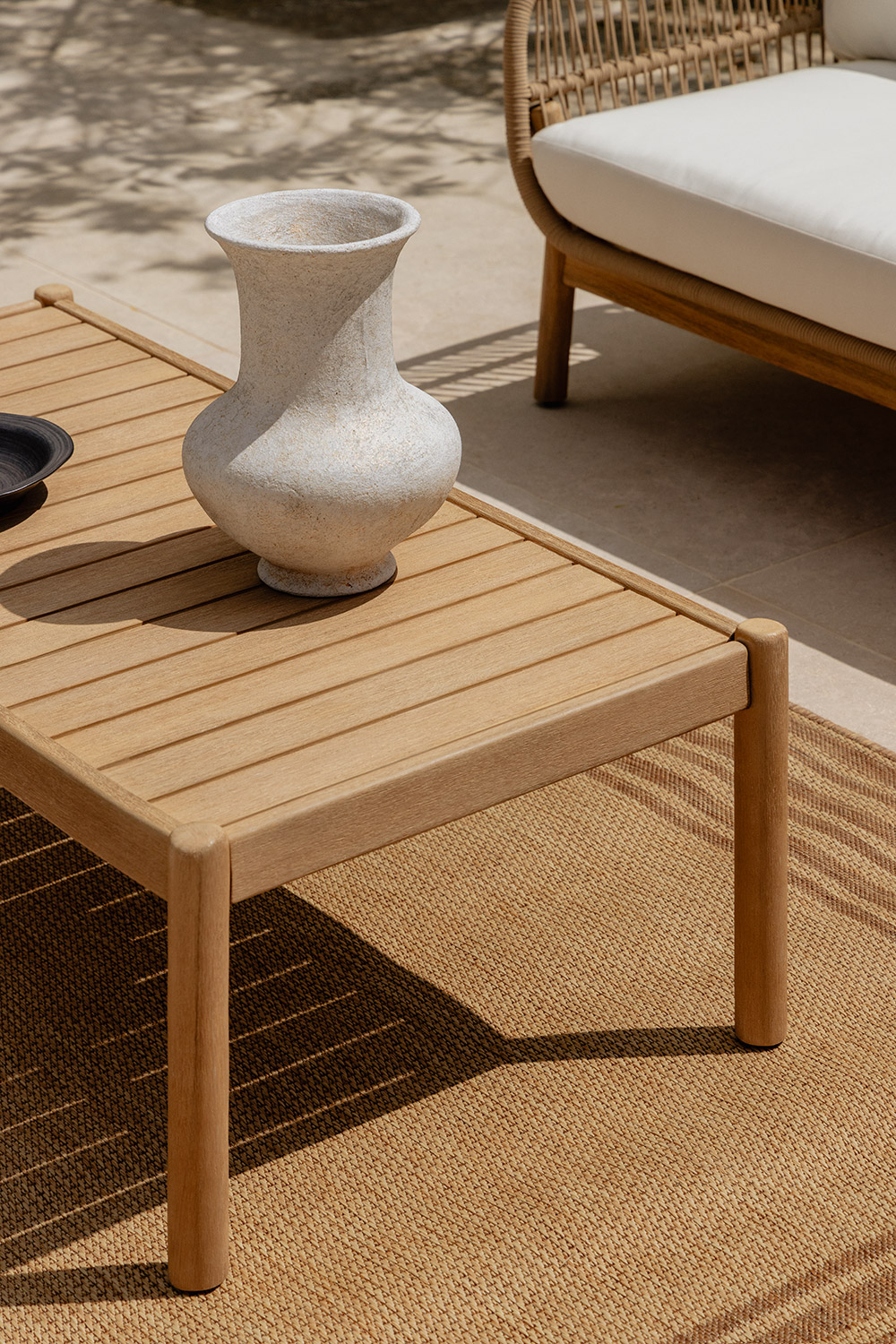 Tavolino da giardino rettangolare 120x60 cm in legno di acacia Karvia