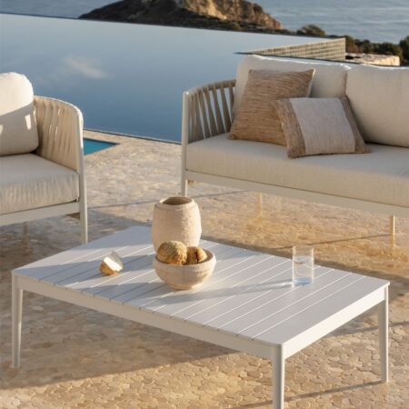 Tavolino da giardino rettangolare 120x70 cm in alluminio Sereilen