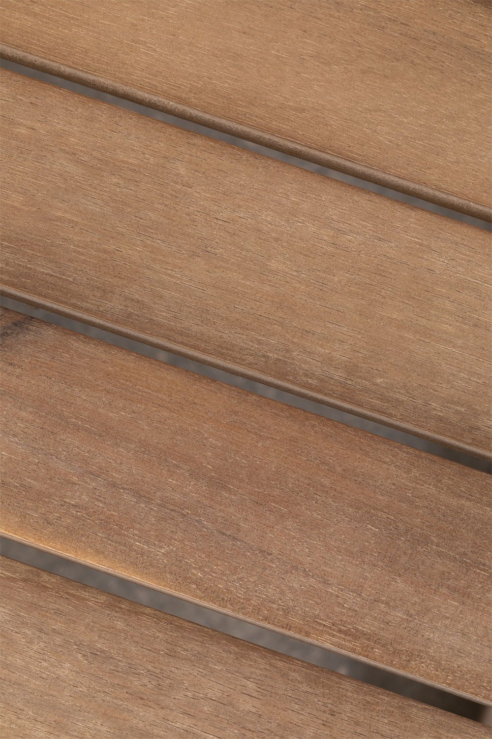 Tavolino da giardino rettangolare 90x60 cm in alluminio e legno di acacia Giselle