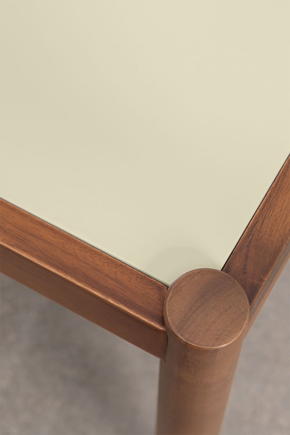Tavolino in Cemento e Legno di Acacia Gamila