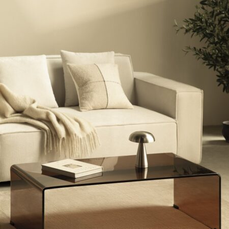 Tavolino in vetro trasparente (110x55 cm) Criss